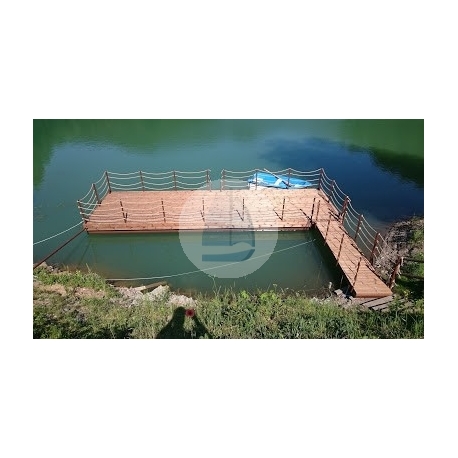 Pontón 6x2m s plastovými plavákmi
